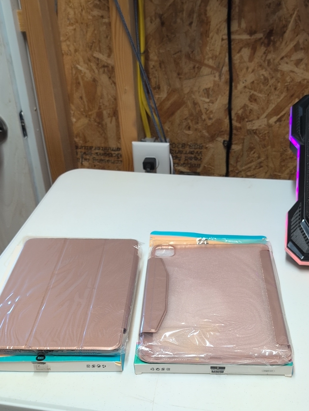 2- iPad Pro Rose Gold Tablet Folio Case with Stand - Unbranded. (95)